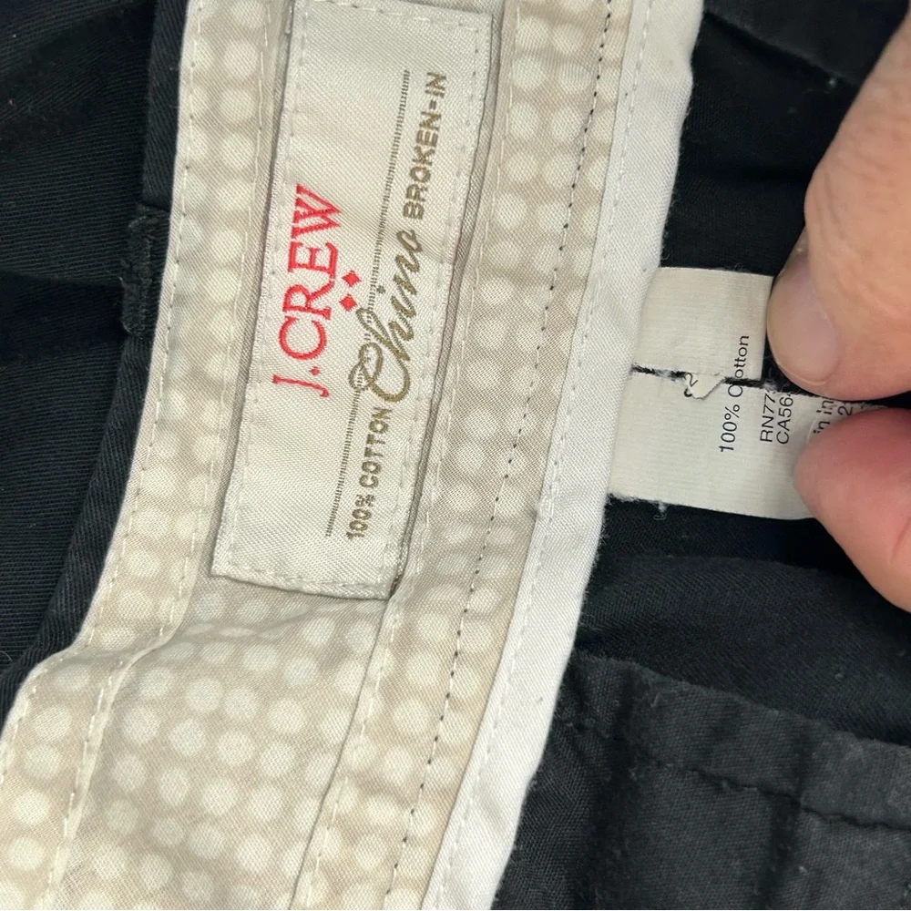 J.‎ Crew Black Chino Broken-in Black Shorts Size 8